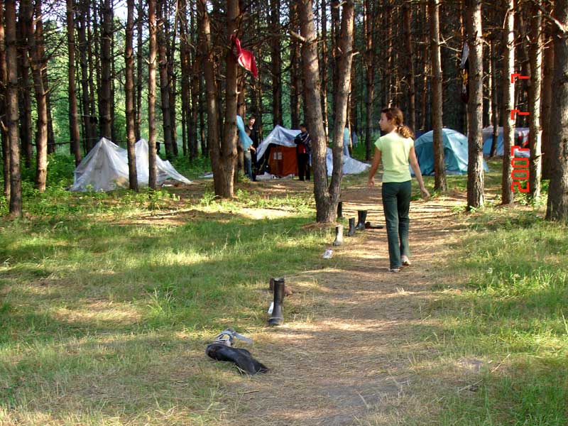 Школа Дикой Природы - 2007: палаточный лагерь рядом с биостанцией