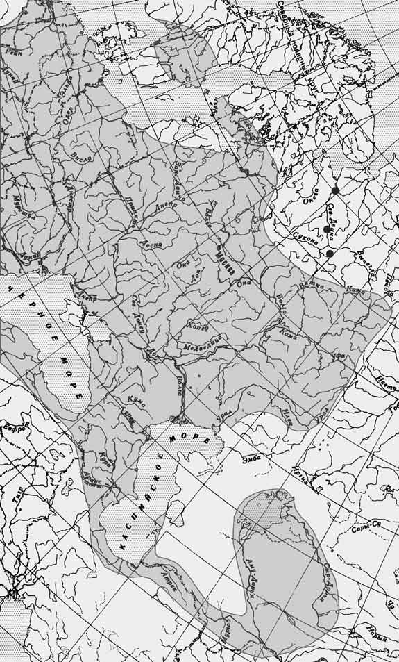 Жерех обыкновенный — Aspius aspius: карта ареала (область распространения)