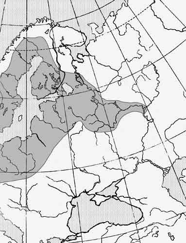 Минога ручьевая — Lampetra planeri: карта ареала (область распространения)