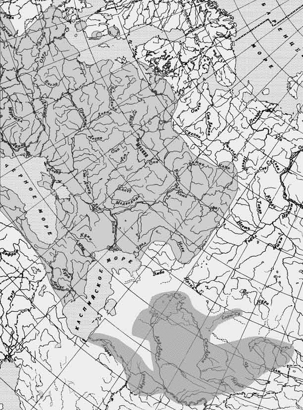 Сом обыкновенный — Silurus glanis: карта ареала (область распространения)