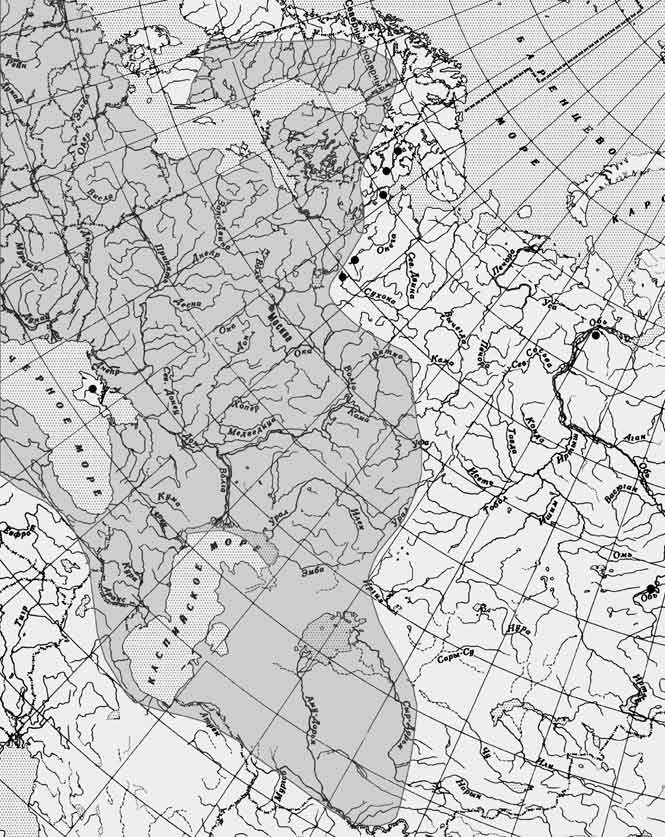 Судак обыкновенный — Stizostedion lucioperca: карта ареала (область распространения)
