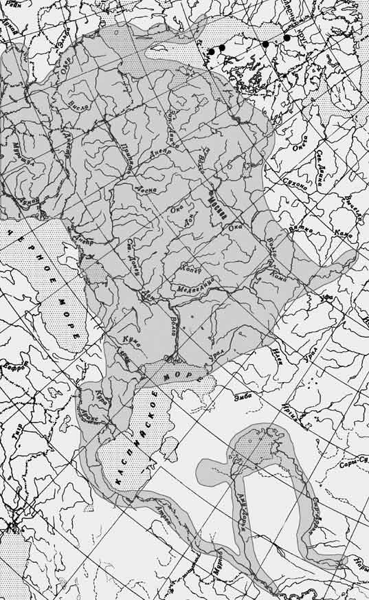 Чехонь — Pelecus cultratus: карта ареала (область распространения)