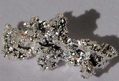 Самородный кристалл серебра - Ag
