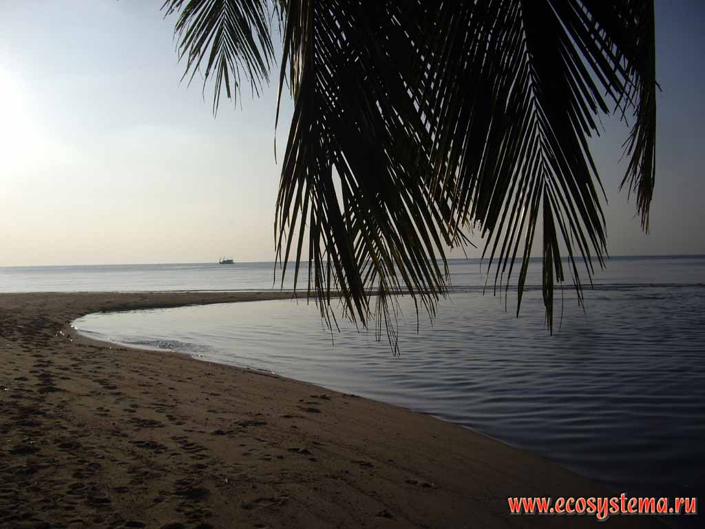 Закат на пляже острова Самуи. Остров Самуи, Таиланд, полуостров Индокитай