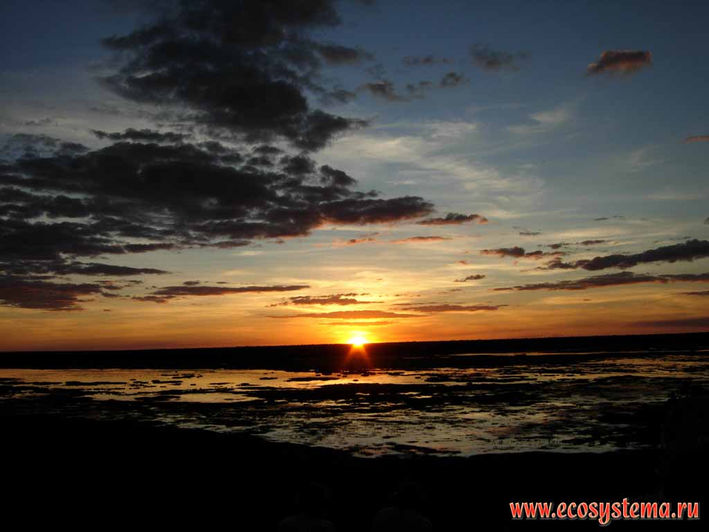 Закат над поймой реки Аделаида.
Национальный парк Какаду (штат Северные территории)