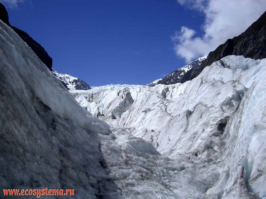 Тело ледника Франца Иосифа (Джозефа)
(регион Уэст-Кост, западное побережье Южного острова)