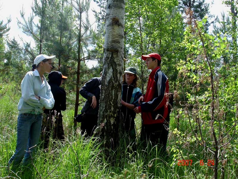 Школа Дикой Природы - 2007: знакомство с дереворазрушающими грибами на обзорной экскурсии