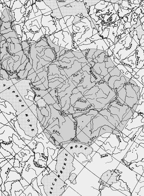 Судак волжский — Stizostedion volgense: карта ареала (область распространения)