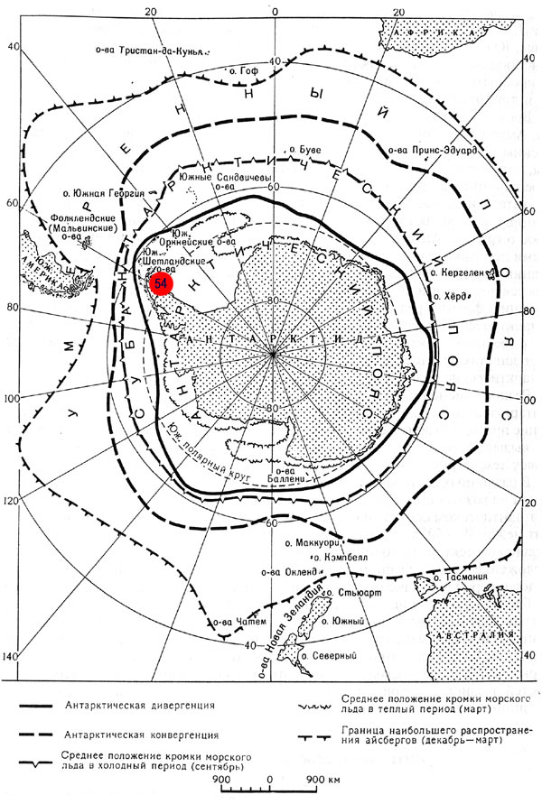 Географические пояса и распространение льдов в Антарктике