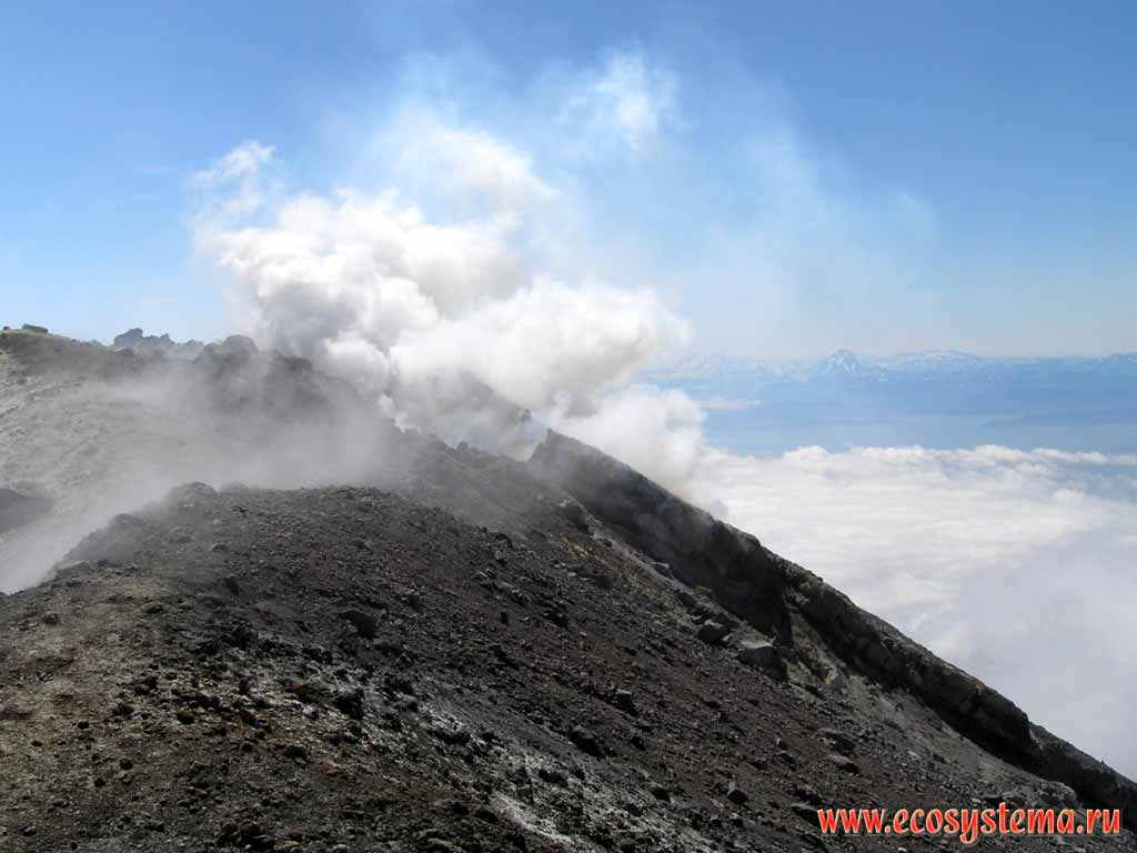 Avachinsky volcano crater edge (altitude - 2740 meters above sea level)
