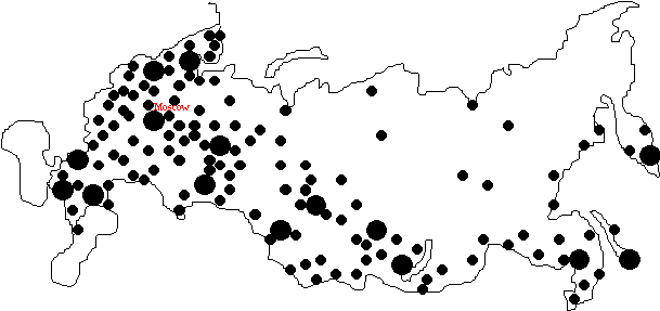 Map of Russia with Association Ecosystem Members